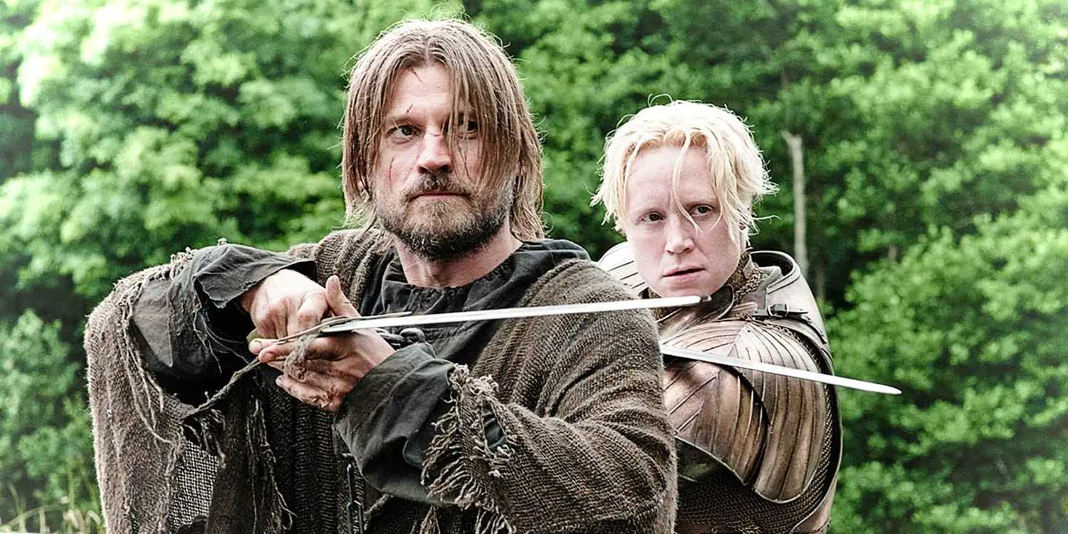 Jaime Lannister and Brienne of Tarth in Game of Thrones