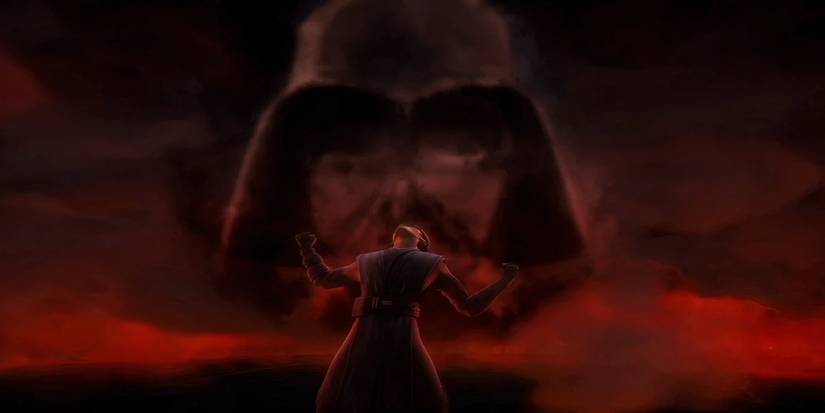 Anakin sees his future as Darth Vader. 