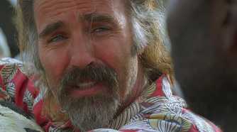 Frank Lapidus (played by Jeff Fahey), chats with Michael Dawson (Harold Perrineau), onboard the freighter in Lost’s Season 4 Episode ‘Meet Kevin Johnson.’