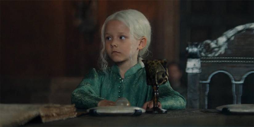 Jaehaerys Targaryen standing in the the small council room in House of the Dragon