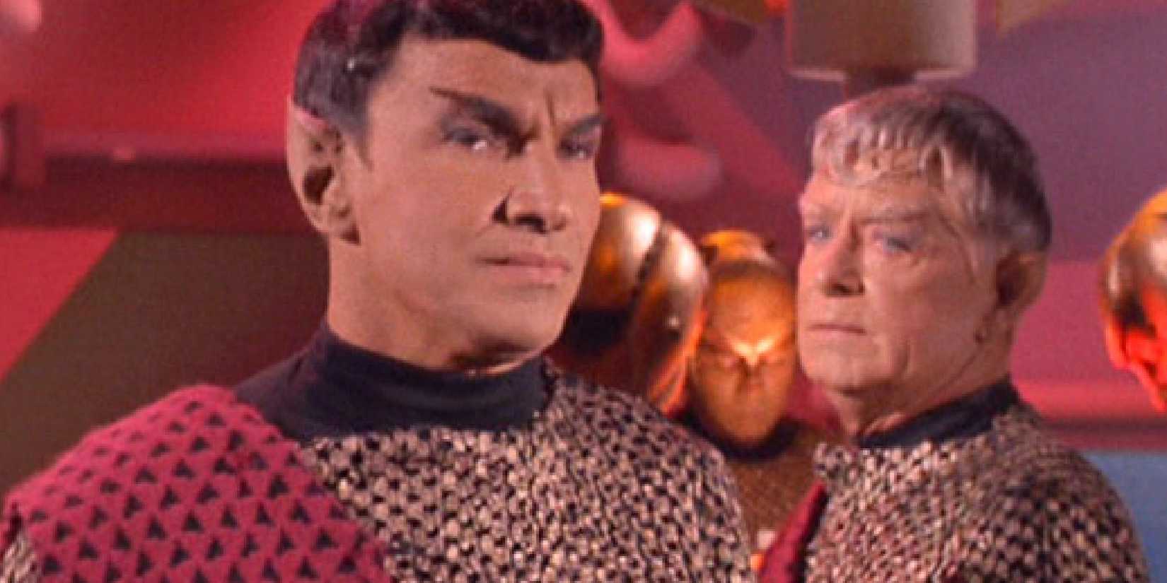 Mark Lenard as a Romulan Commander in Balance of Terror on Star Trek