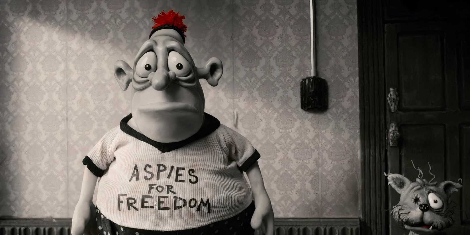 Max sranding still in a room in Mary and Max