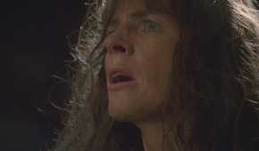 Danielle Rousseau (played by Mira Furlan), stares into space, recalling how she heard whispers in the jungle in Lost’s Season 1 Episode ‘Solitary.’