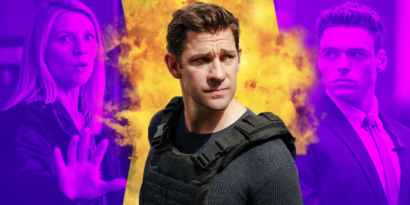 Stills from Homeland, Jack Ryan, and Bodyguard