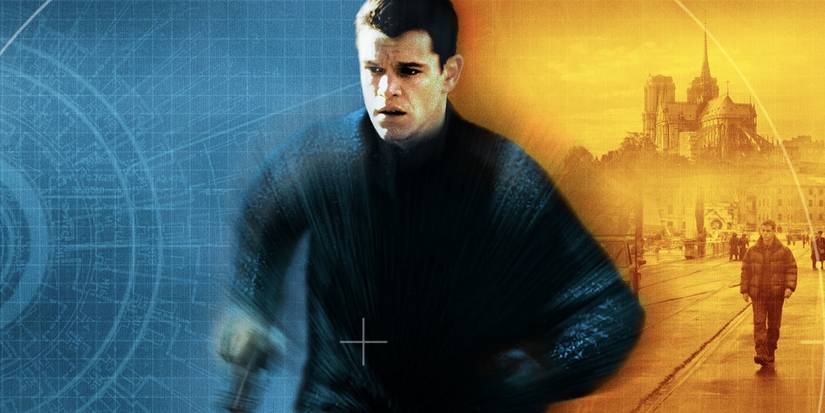 Artistic rendering of The Bourne Identity's one sheet featuring Matt Damon as Jason Bourne