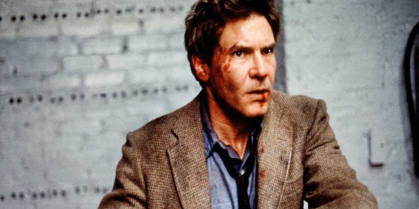 Harrison Ford in distress as Dr. Kimble in The Fugitive 
