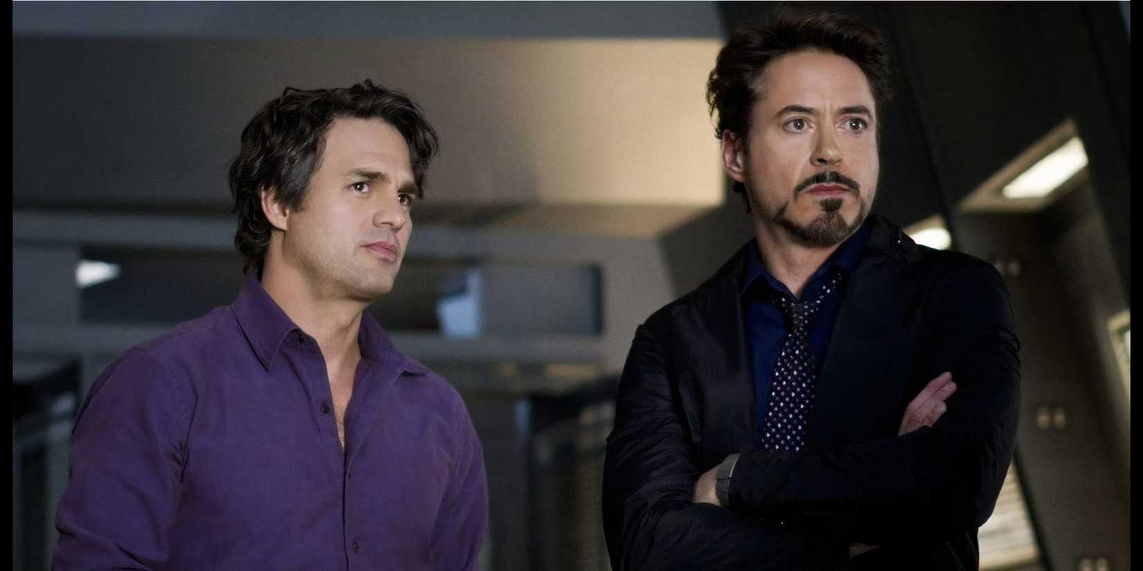Tony Stark and Bruce Banner in The Avengers