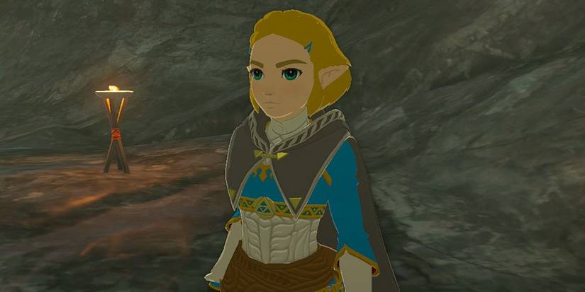 Zelda in a Cave in 'The Legend of Zelda Tears of the Kingdom'
