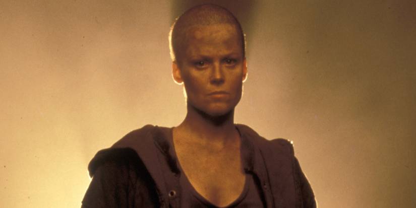 Ellen Ripley looking at the camera in Alien 3 (1992)