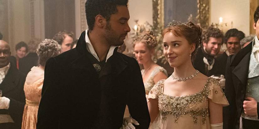 Simon and Daphne in 'Bridgerton' Season 1.