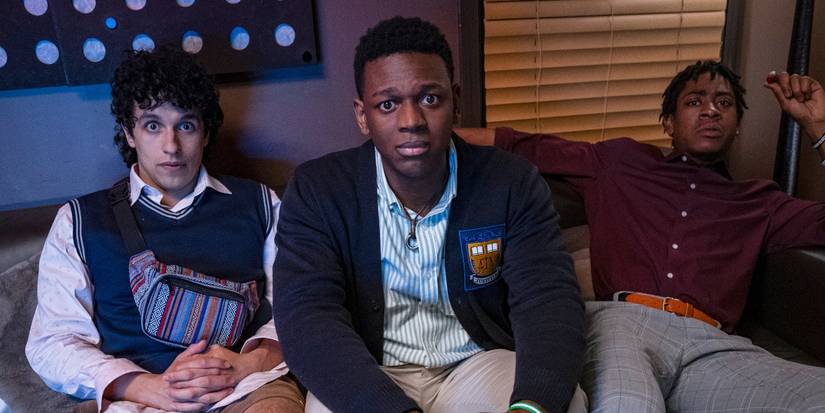 The main protagonists of Emergency; Sebastian Chacon as Carlos, Donald Watkins as Kunle and RJ Cyler as Sean.