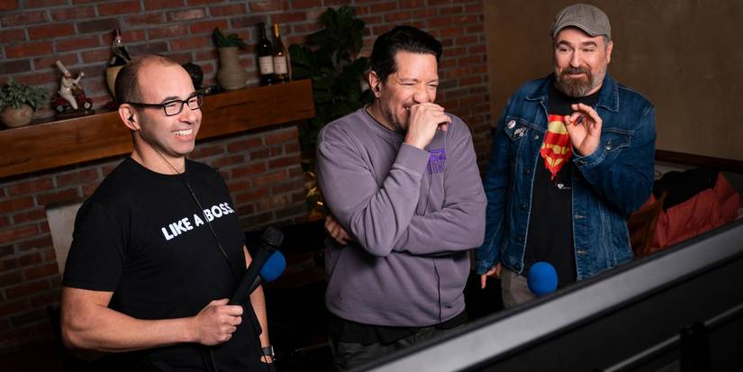 The Jokers are hidden as they set up a joke on 'Impractical Jokers.'
