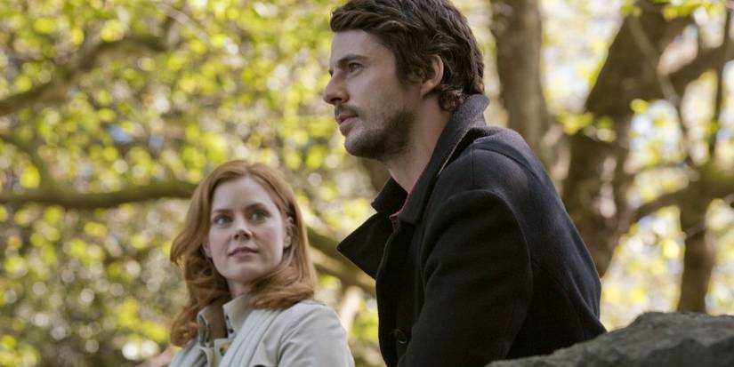 Anna looking at Declan while he looks ahead in Leap Year