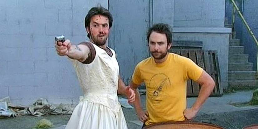 Mac and Charlie faking their deaths in It's Always Sunny in Philadelphia