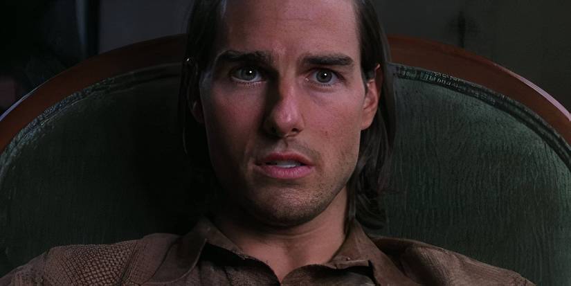 Tom Cruise as Frank TJ Mackey in an interview in 'Magnolia'