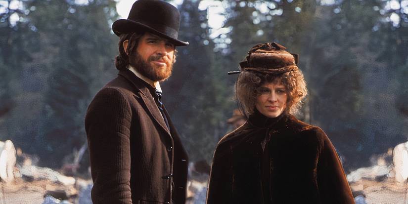 Warren Beatty and Julie Christie in 'McCabe and Mrs Miller'