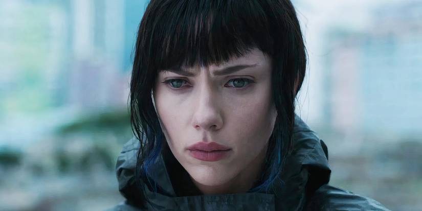 The Major looking pensive in Ghost in the Shell