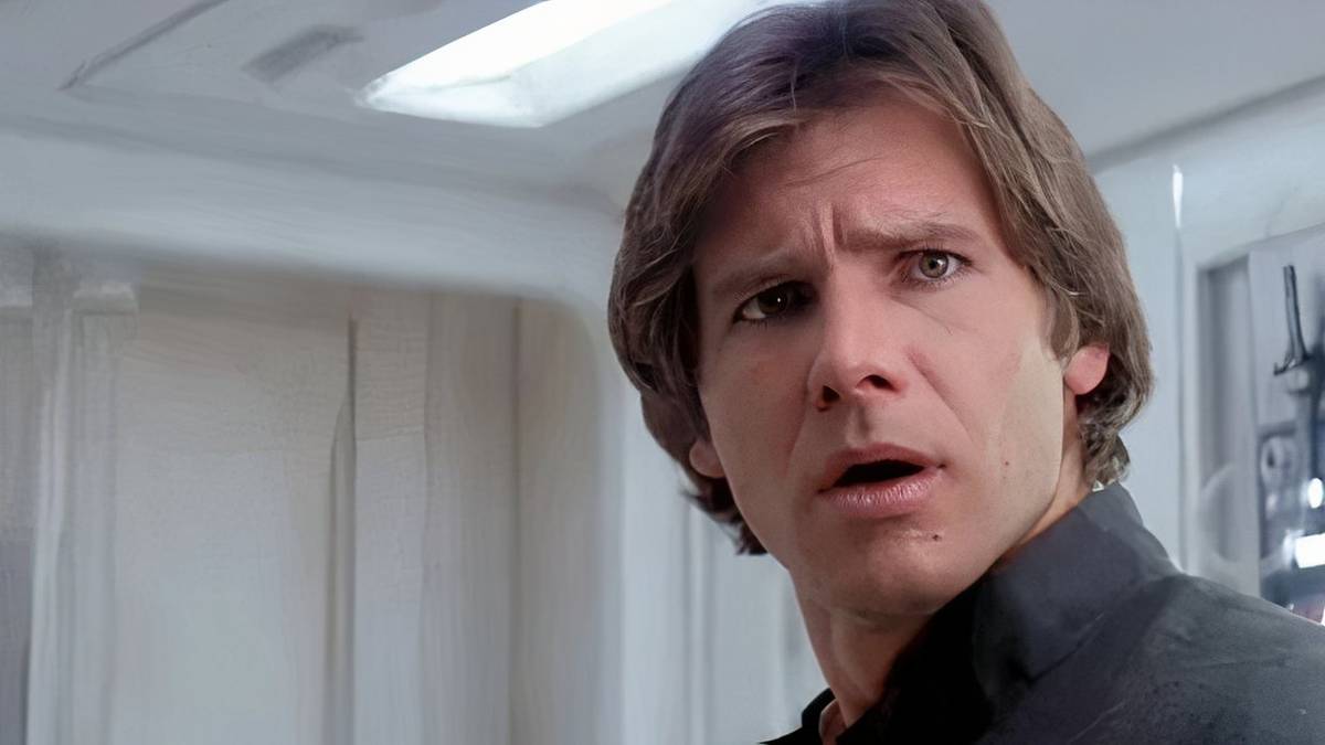 Han Solo with a confused expression in Star Wars: Episode V - The Empire Strikes Back.