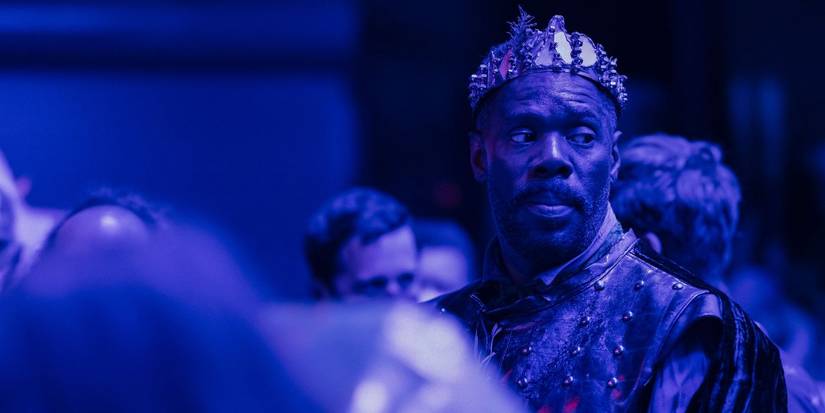 Colman Domingo wearing a crown as Divine G in Sing Sing.