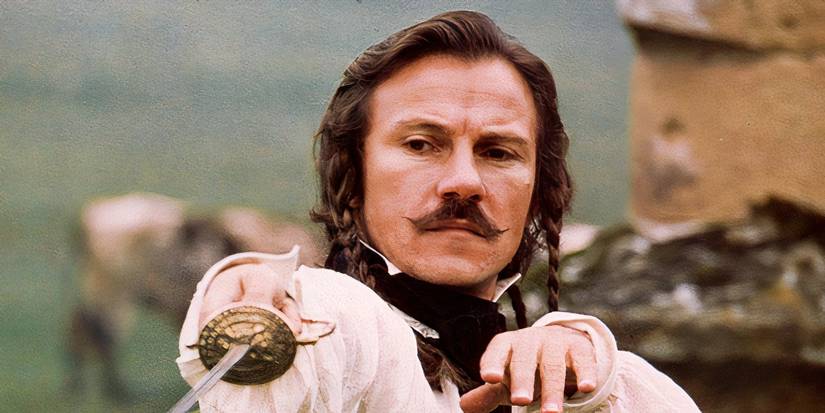 Harvey Keitel holding a sword in Ridley Scott's 'The Duelist'