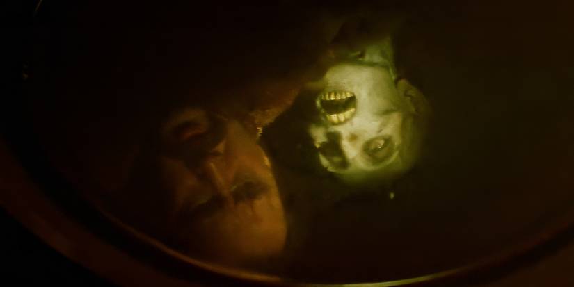 A vampire appears in the darkness to attack in The Vourdalak.