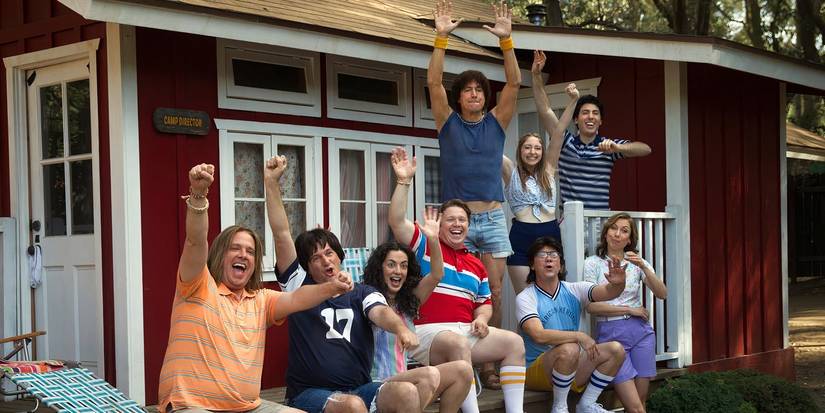 Le casting de Wet Hot American Summer: Premier jour de camp assis sur un licenciement.