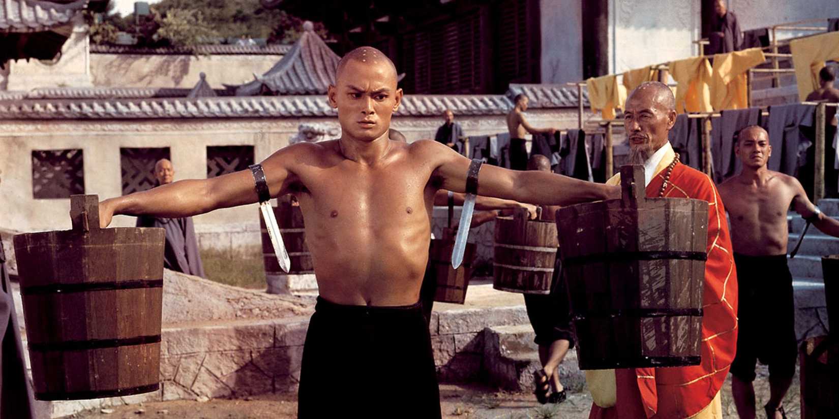 Gordon Liu as Liu Yude/Monk San Te in The 36th Chamber of Shaolin produced by the Shaw Brothers