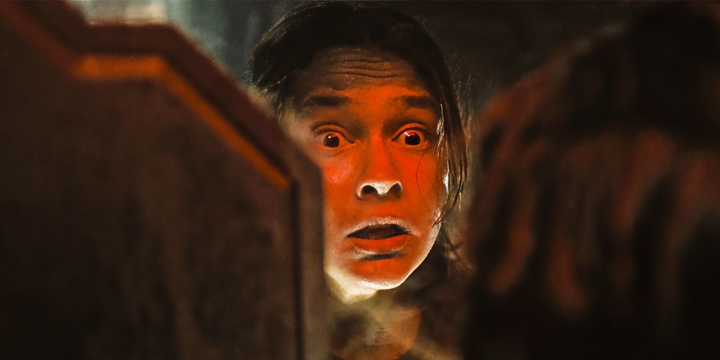 Cailee Spaeny looking scared in 'Alien: Romulus'
