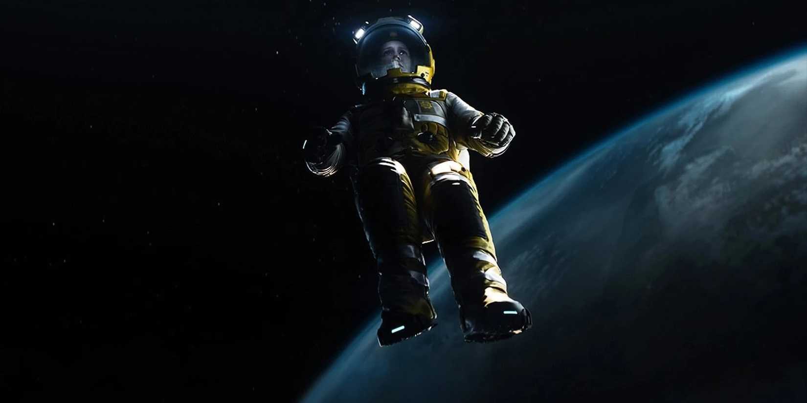 Astronaut floating in space in 'Helping Hand' from 'Love, Death & Robots'
