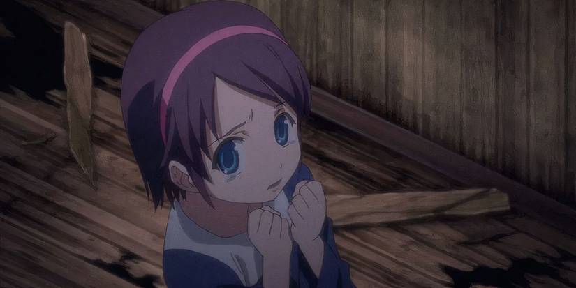 A young girl sitting on the floor and looking afraid in 'Corpse Party: Tortured Souls'