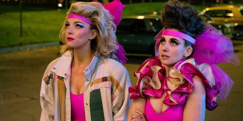 Betty Gilpin as Debbie and Alison Brie as Ruth in scene from GLOW