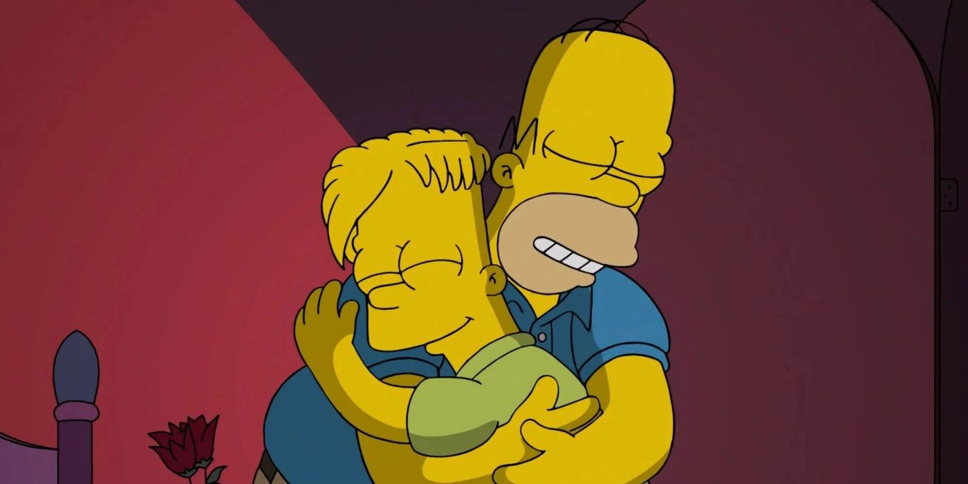 Homero y Bart se reconcilian en el episodio 27 de Los Simpson. 