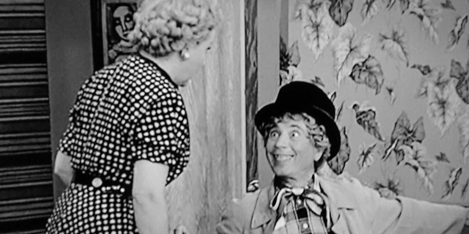 Harpo Marx at the door in I Love Lucy