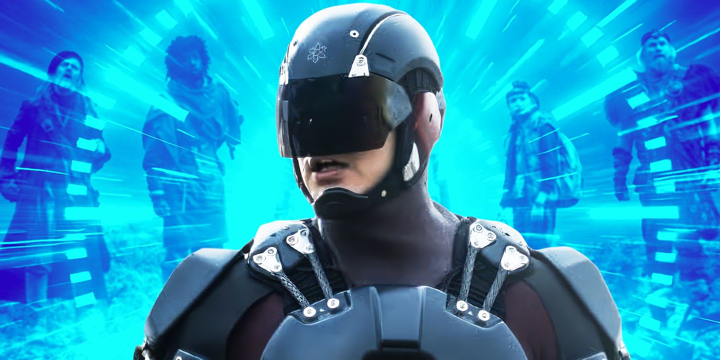 DC's Legends of Tomorrow in a custom image with a blue background