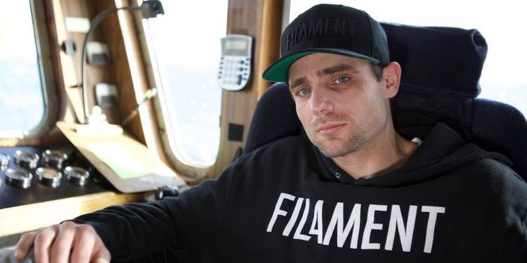Jake Anderson in the wheelhouse in Deadliest Catch