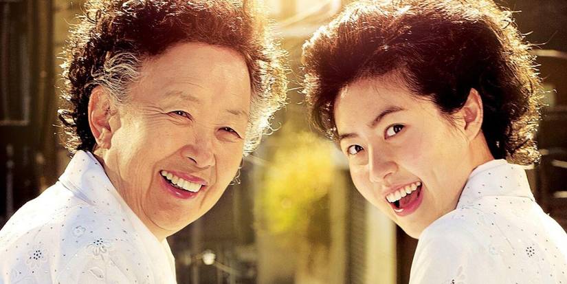 The older and younger versions of Malsoon smile at the camera in a promotional image for 'Miss Granny'.