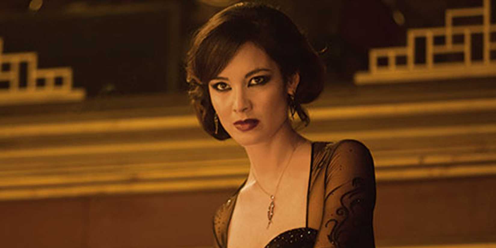 Severine (Berenice Marlohe) in a black dress in'Skyfall'