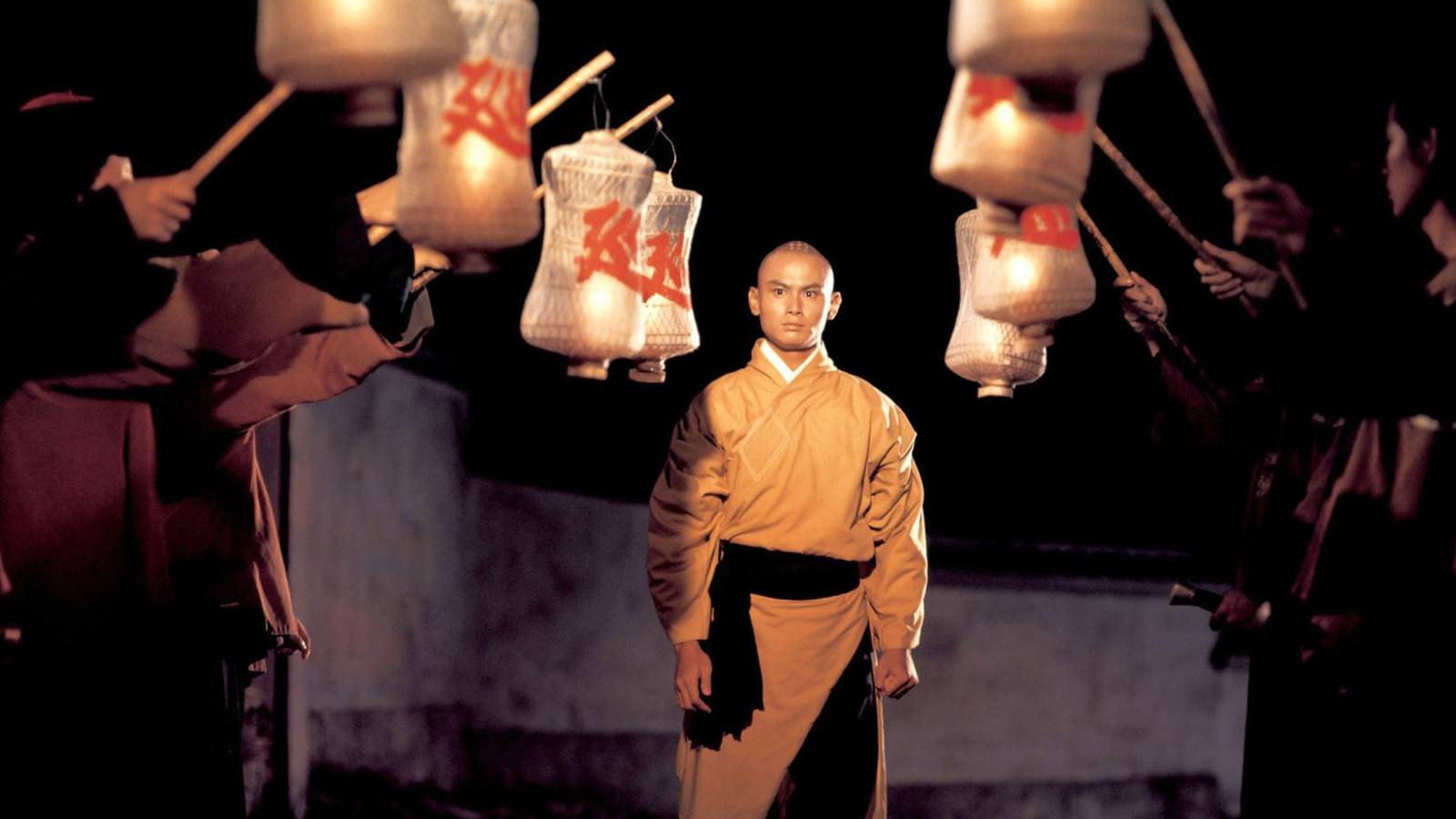 Gordon Liu as Liu Yude/Monk San Te in The 36th Chamber of Shaolin produced by the Shaw Brothers