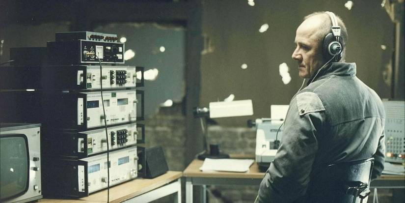 Ulrich Mühe as Hauptmann Gerd Wiesler in The Lives of Others