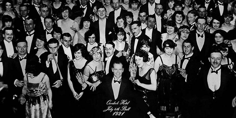 Jack Torrance (Jack Nicholson) in a photograph from the 1921 Fourth of July ball at the Overlook Hotel.