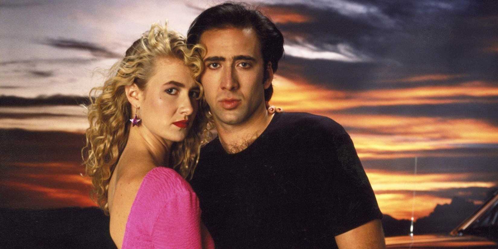 ​​​​​​​ Laura Dern and Nicolas Cage on the poster for Wild at Heart (1990).