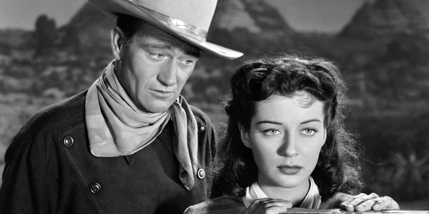 John Wayne and Gail Russell in Angel and the Badman (1947)