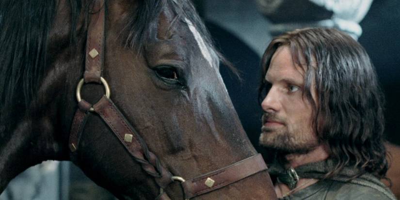 Aragorn and Brego in Lord of the Rings the Two Towers
