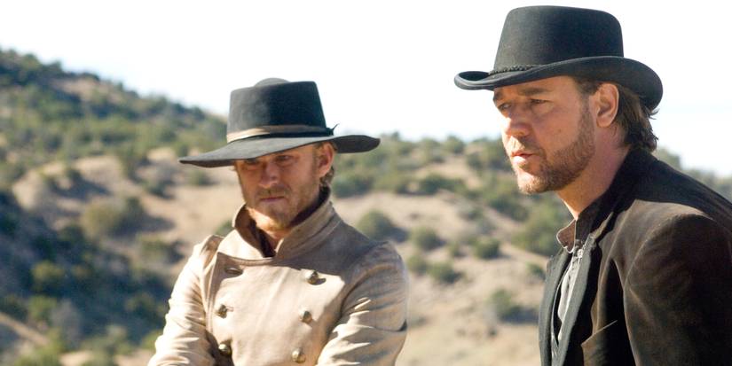 Ben Foster next to Russell Crowe in 3:10 to Yuma