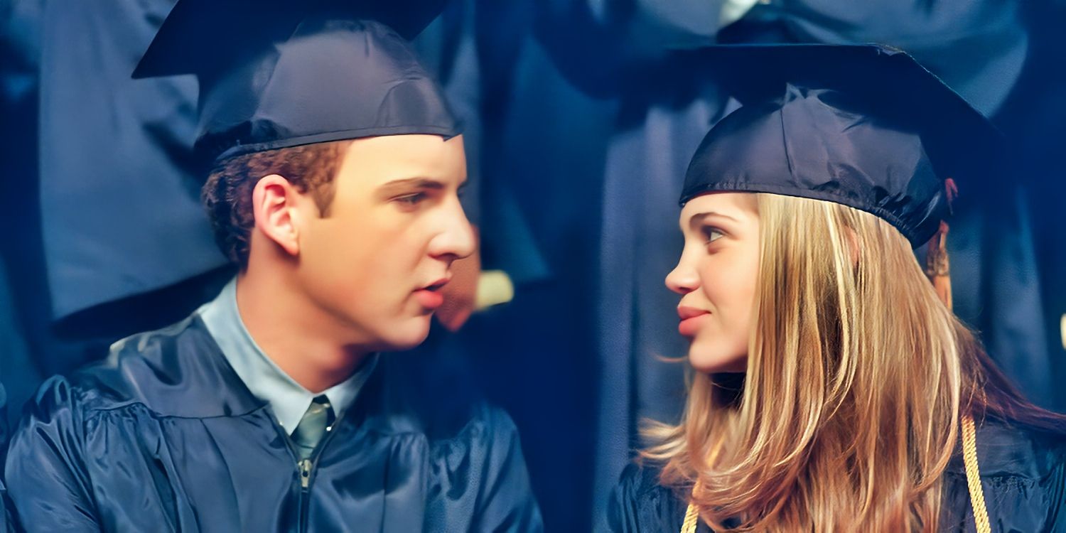 Cory Matthews (Ben Savage) and Topanga Lawrence (Danielle Fishel) graduation in AB