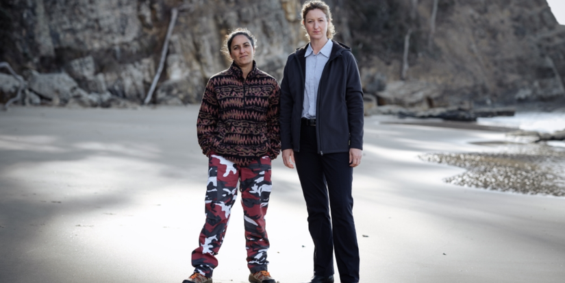 Kate Box and Madeleine Sami in Deadloch Season 2
