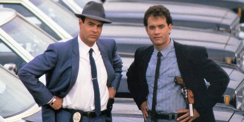 Joe Friday (Dan Aykroyd) and Pep Steepin (Tom Hanks) in Dragnet (1987)