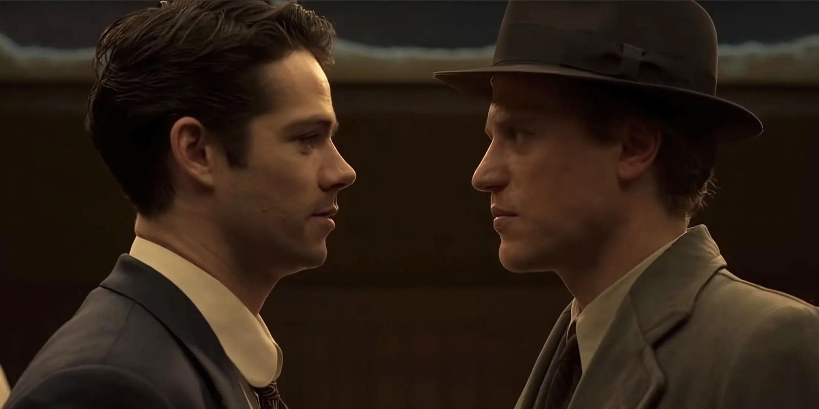 Richie and Francis confronting each other in The Outfit