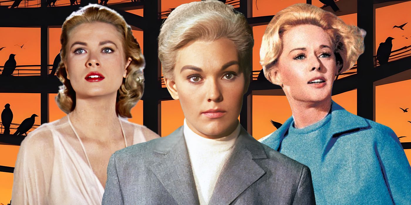 Grace Kelly, Kim Novak, and Tippi Hedren in Alfred Hitchcock movies.