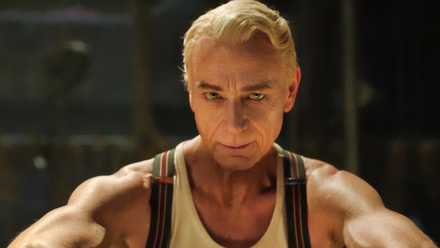 Ben Daniels as Santiago staring into the camera in Interview with the Vampire Season 2.